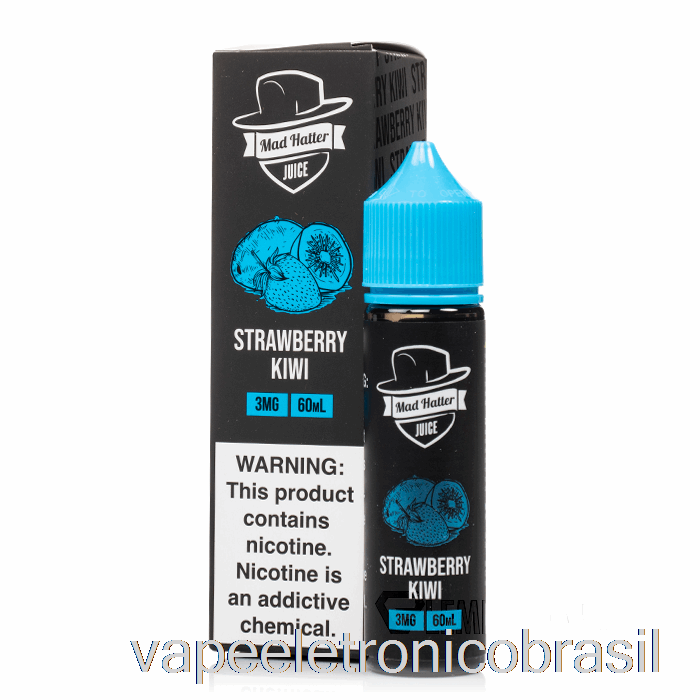 Vape Recarregável Morango Kiwi - Chapeleiro Maluco - 60ml 0mg